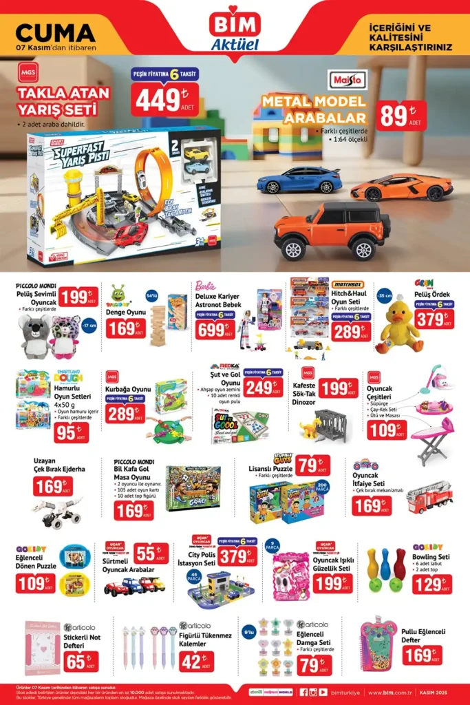 bim aktüel 7 kasım 2025, bim aktüel, bim telefon, bim tefal düdüklü tencere, bim oyuncak ürünleri