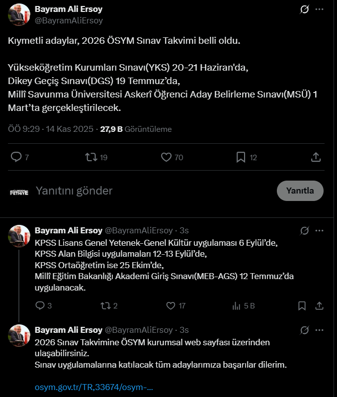 yks 2026 ne zaman, ösym sınav takvimi 2026, yks ne zaman, yks sınavı ne zaman 2026, 2026 ösym sınav takvimi