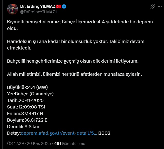 osmaniye deprem, osmaniye son deprem, son dakika osmaniye deprem, afad osmaniye deprem, afad osmaniye