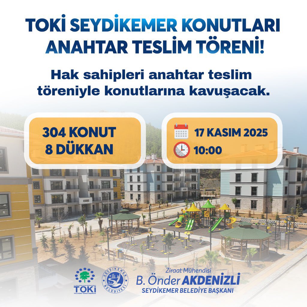seydikemer toki konutları seydikemer toki töreni