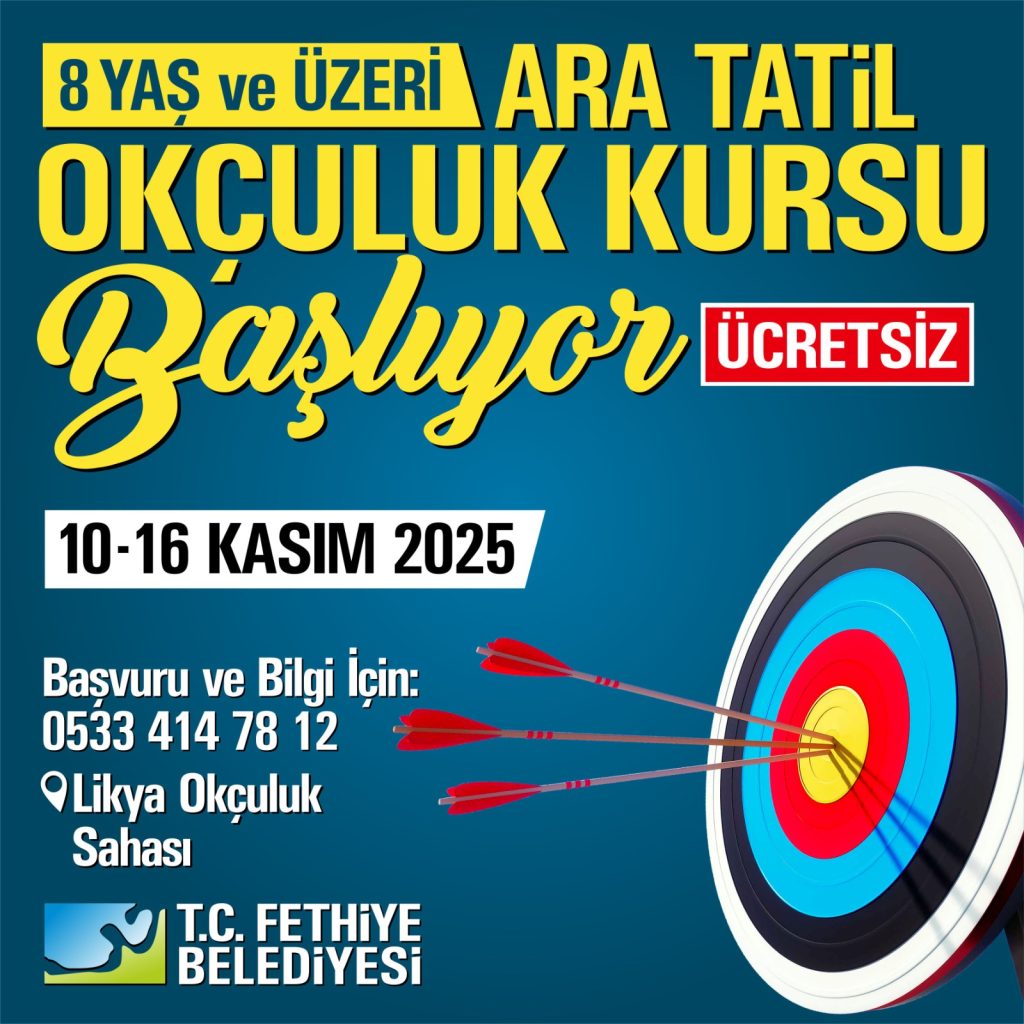 fethiye belediyesi okçuluk kursu, fethiye belediyesi ücretsiz okçuluk kursu, fethiye modern okçuluk kursu, fethiye ücretsiz modern okçuluk kursu