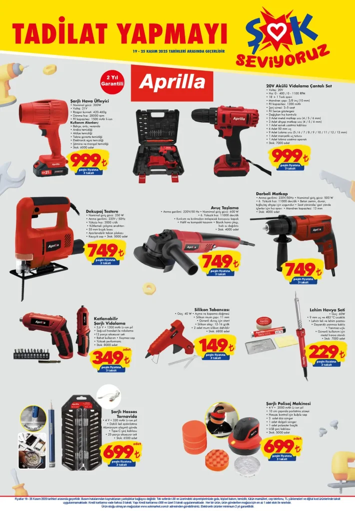 şok aktüel kataloğu, 19 kasım 2025 şok, elektrikli el aletleri şok, şok televizyon indirimi, şok beyaz eşya kampanyası