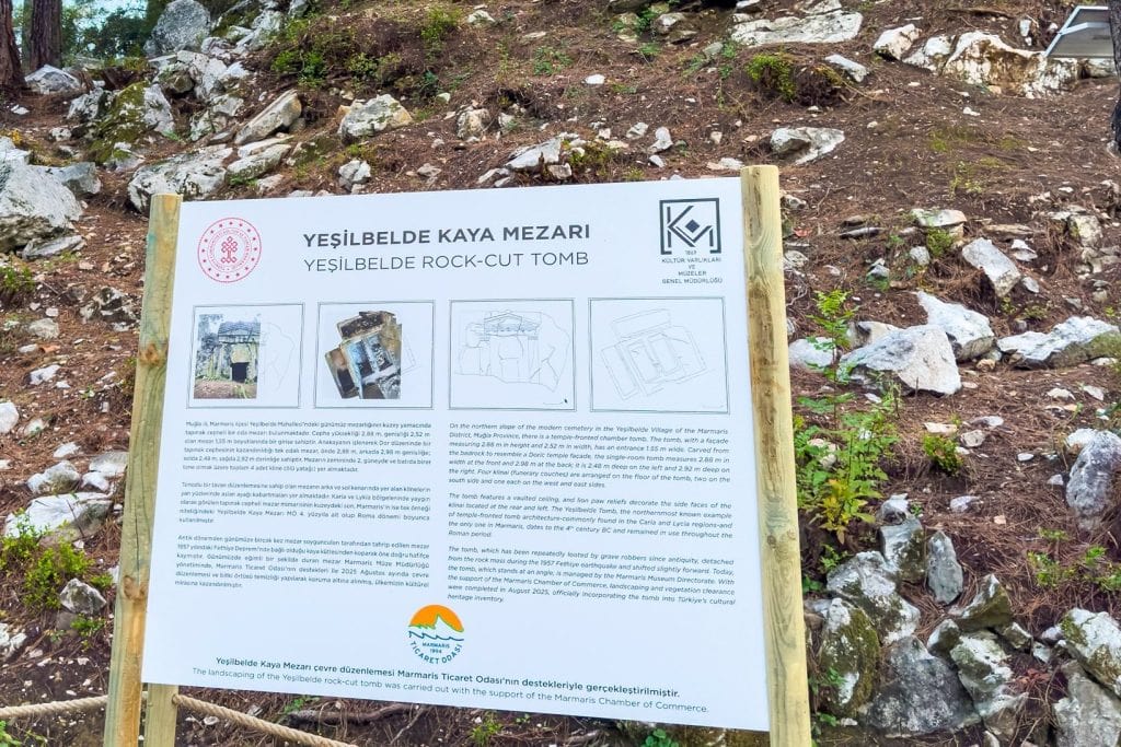 yeşilbelde kaya mezarı, marmaris kaya mezarı, marmaris yeşilbelde, marmaris ticaret odası, marmaris