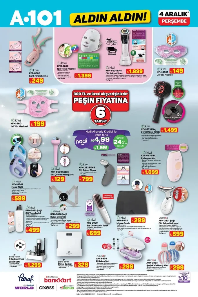 a101 4 aralık 2025, a101 aktüel ürünler, a101 televizyon kampanyası, a101 yılbaşı süsleri, a101 aktüel