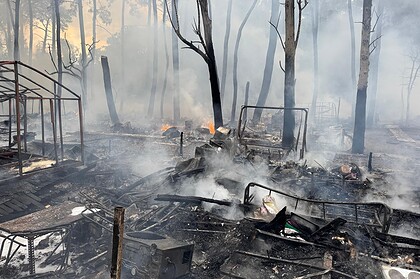 fethiye yangın orman yangını katrancı koyu karavan bungalov yangın muğla