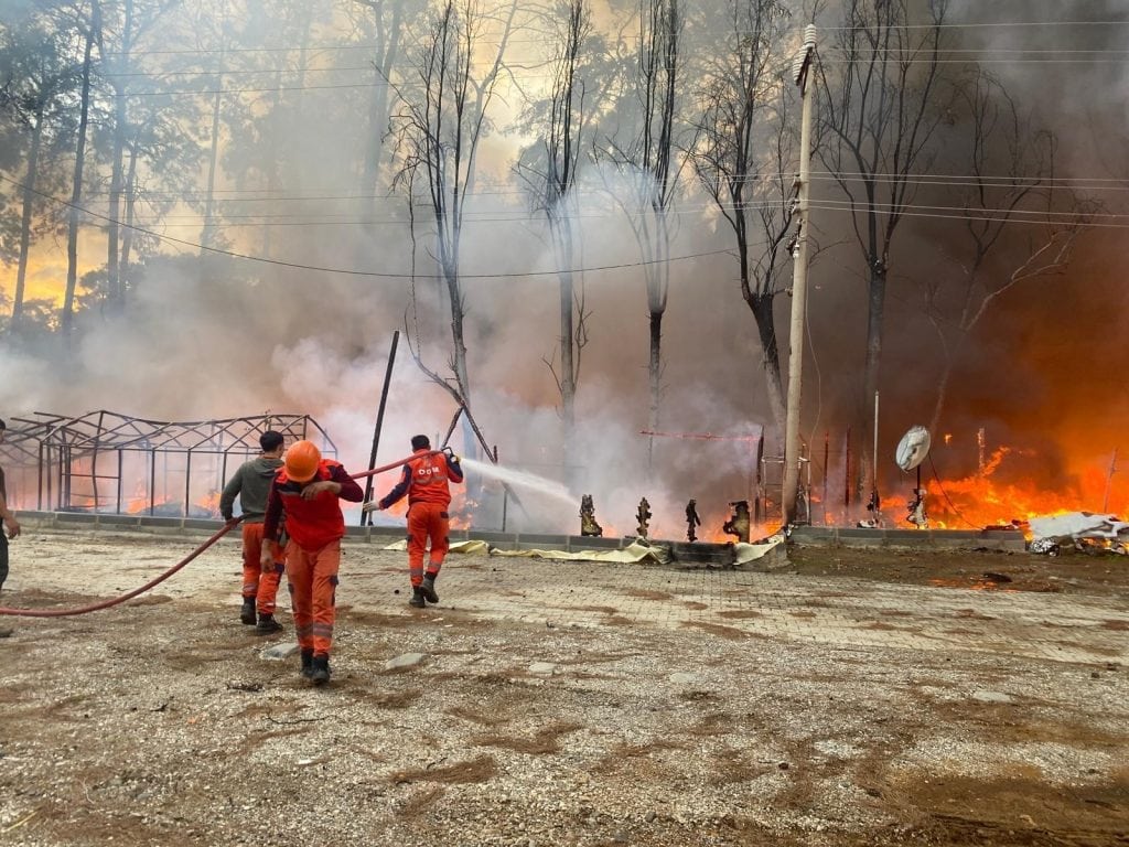 fethiye yangın orman yangını katrancı koyu karavan bungalov yangın muğla
