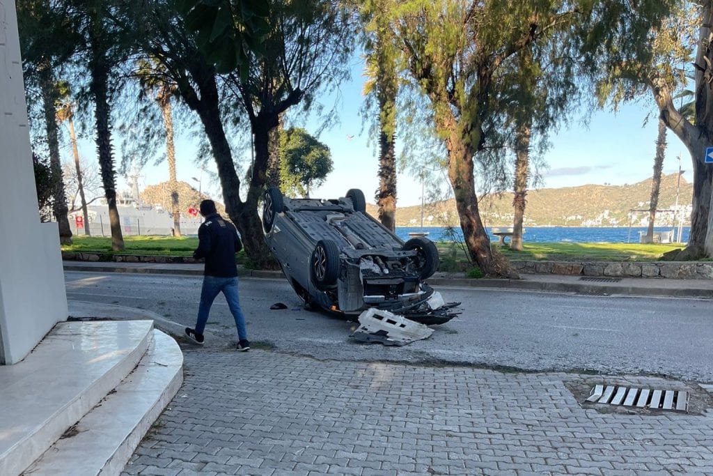 bodrum kaza, bodrum trafik kazası, bodrum, bodrum yalıkavak, trafik kazası