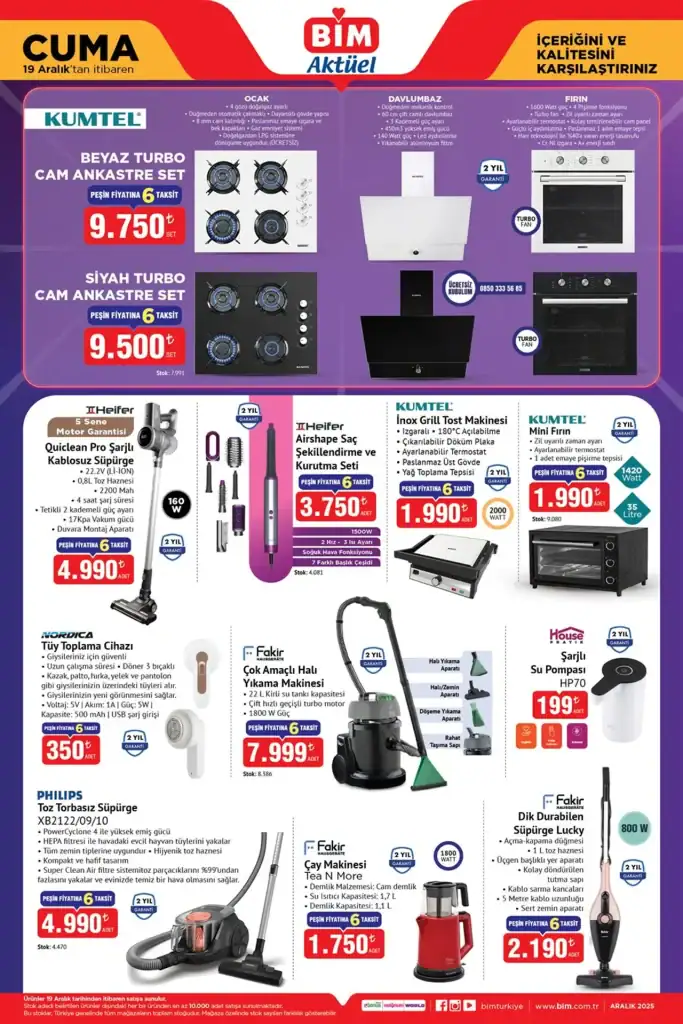 bim aktüel 19 aralık, bim televizyon kampanyası, bim yılbaşı ürünleri, bim valiz seti, bim halı yıkama makinesi