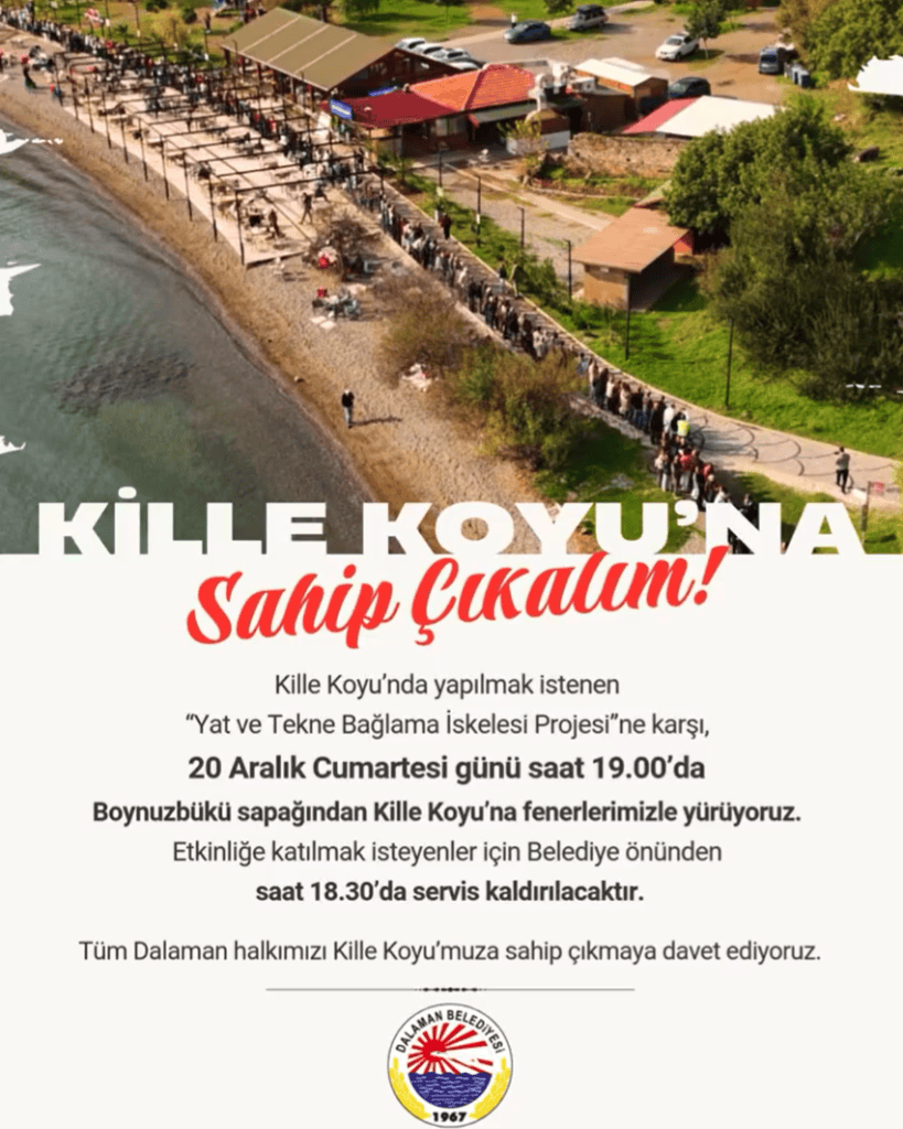 kille, kille koyu, dalaman kille koyu, kille koyu nerede, muğla kille koyu