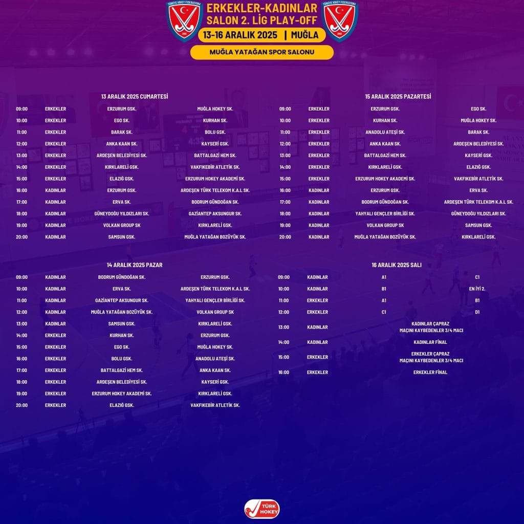 yatağan hokey, salon 2 lig play off, hokey playoff, salon hokeyi yatağan, yatağan salon hokeyi