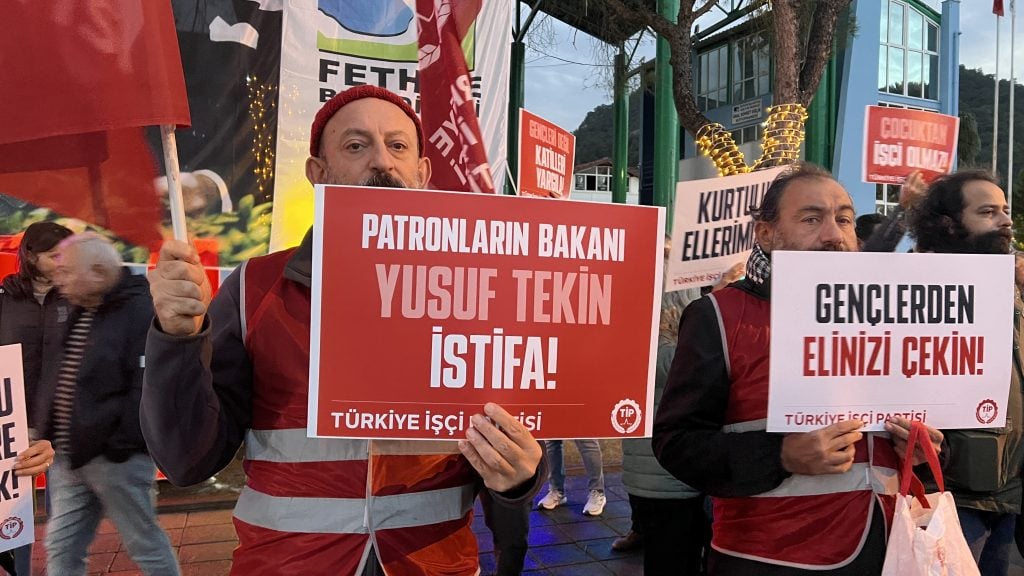 tip fethiye, tip, mesem, mesem protestosu, türkiye işçi partisi