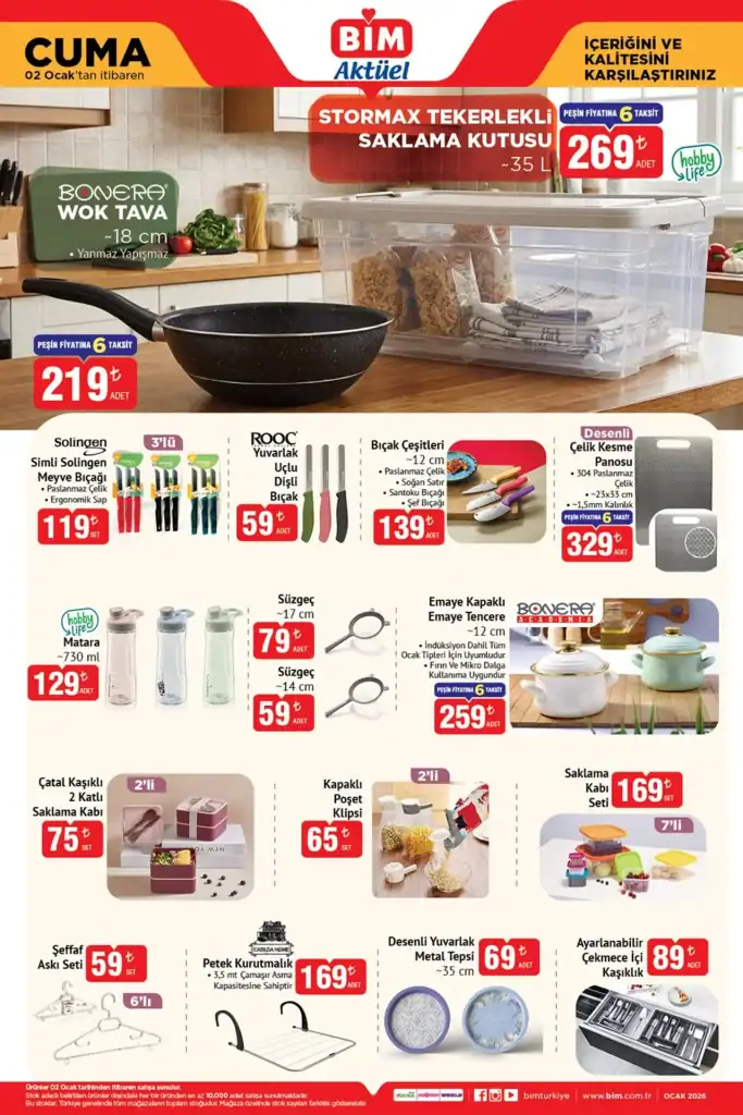 bim aktüel 2 Ocak 2026, bim aktüel katalog, bim televizyon fiyatları, bim mutfak ürünleri, bim oyuncak ürünleri