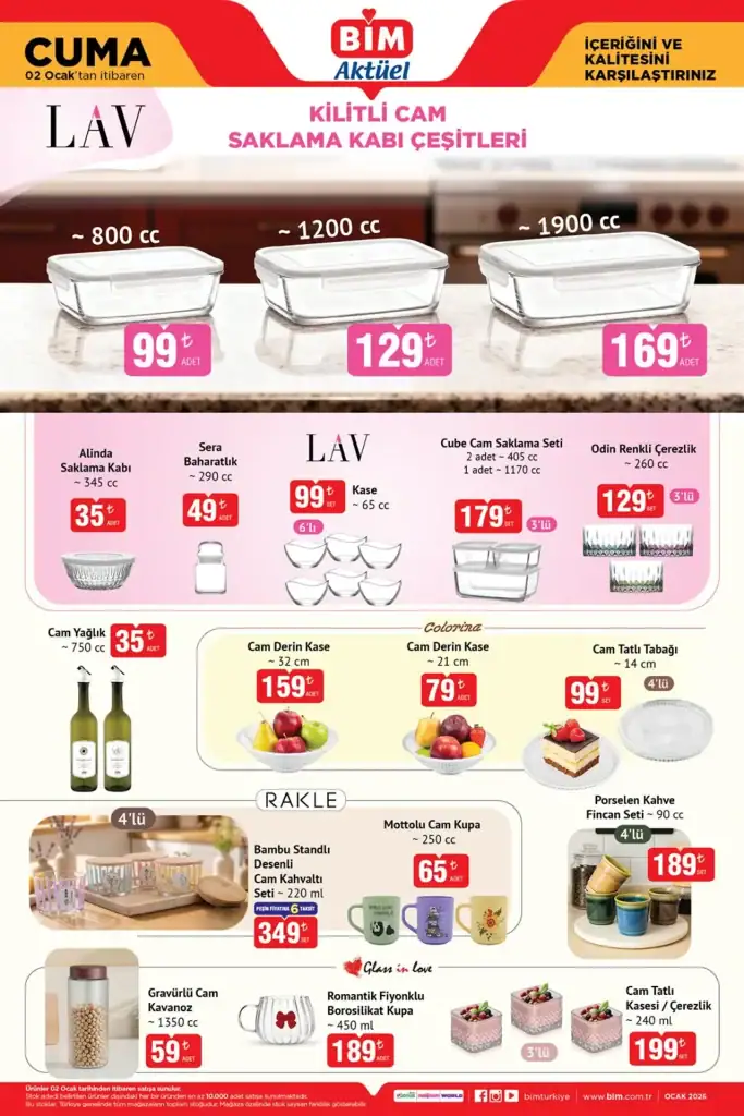 bim aktüel 2 Ocak 2026, bim aktüel katalog, bim televizyon fiyatları, bim mutfak ürünleri, bim oyuncak ürünleri