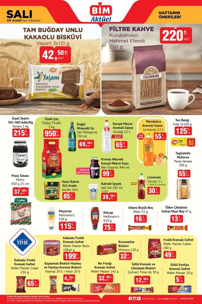 bim 9 aralık 2025 aktüel kataloğu, bim aktüel kataloğu, bim 9 aralık salı, bim aktüel ürünleri, bim kahvaltılık