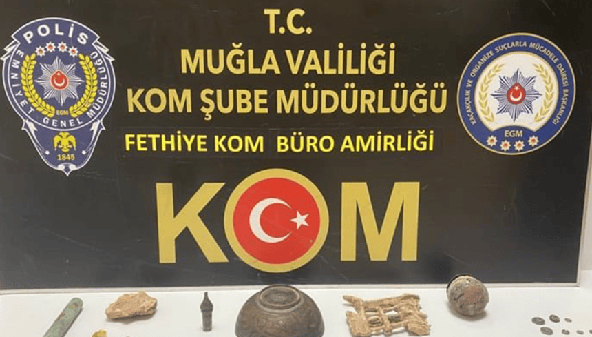 Muğla İl Emniyet Müdürlüğü operasyon, fethiye tarihi eser operasyon, Seydikemer tarihi eser operasyon,