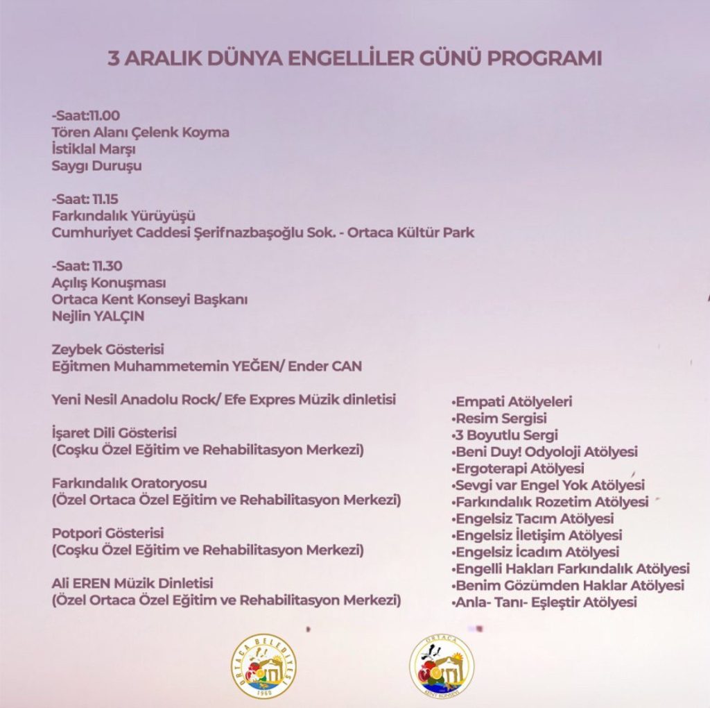 ortaca 3 aralık dünya engelliler günü, ortaca dünya engelliler günü etkinlikleri, ortaca engelliler günü etkinlikleri, ortaca 3 aralık etkinlikler, ortaca belediyesi engelliler günü
