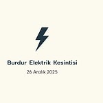 burdur elektrik kesintisi
