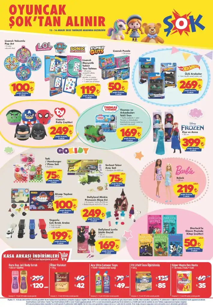 şok aktüel 13 aralık 2025, şok oto bakım ürünleri, şok oyuncak kataloğu, şok ev eşyaları kampanyası, şok aktüel