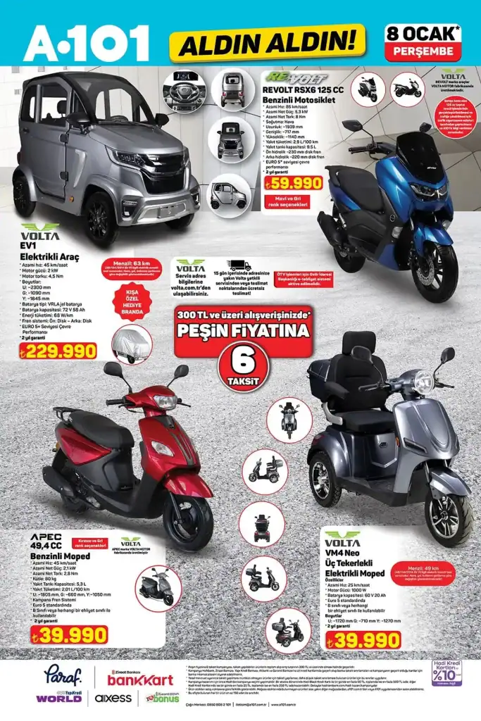 a101 8 ocak 2026 aktüel, a101 Vestel araç şarj istasyonu, a101 televizyon, a101 elektrikli araç, a101 indirimli ürünler