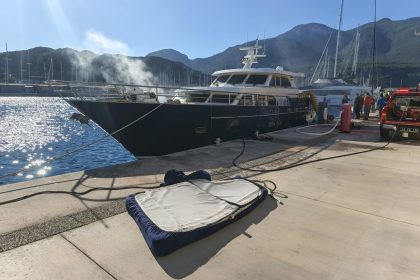 datça motoryat, datça motoryat yangın, datça marina, datça marina yangın, datça