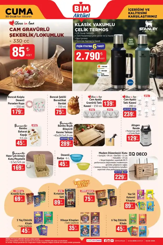 bim aktüel 30 ocak 2026, bim elektronik ürünler, bim mutfak ürünleri, bim oyuncaklar, bim aktüel