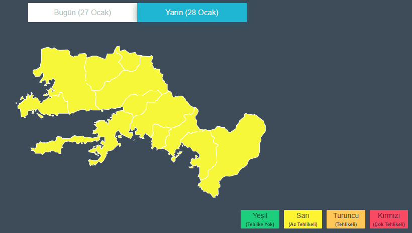 muğla, muğla hava durumu, hava durumu muğla, meteoroloji sarı kod, muğla sarı kod
