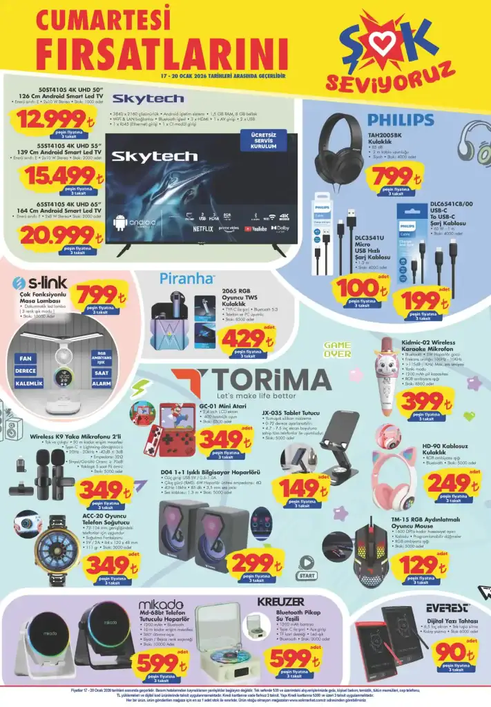 şok aktüel 17 ocak 2026, şok kataloğu 2026, şok televizyon indirimleri, şok temizlik cihazları, şok oyuncak ürünleri