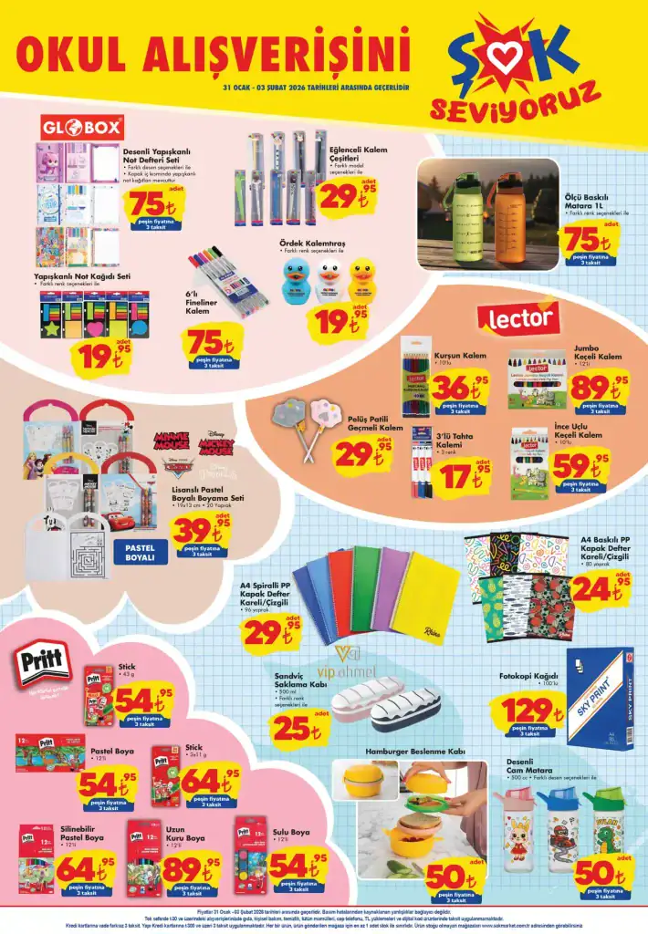 şok aktüel 31 ocak 2026, şok kampanya ürünleri, şok ankastre set, şok okul malzemeleri, şok yuı ürünleri