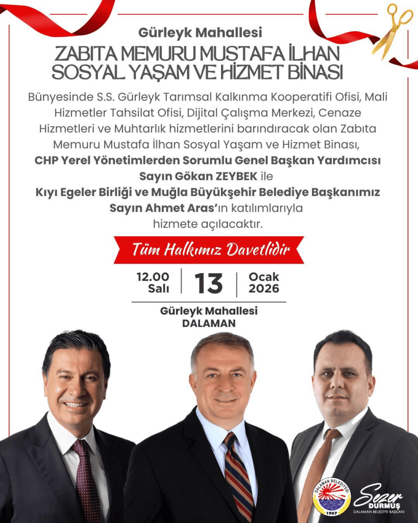 dalaman gürleyk hizmet binası dalaman hizmet binası açılışı dalaman belediyesi