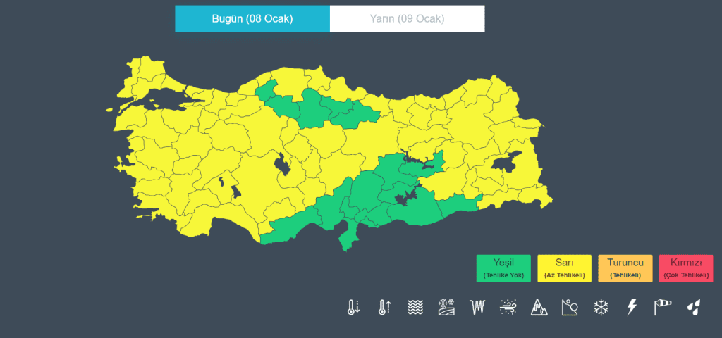 meteoroloji hava durumu, meteoroloji genel müdürlüğü, akom, meteoroloji istanbul uyarı, meteoroloji sarı kod
