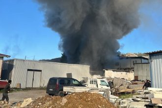 bodrum işçi konteyneri yangın