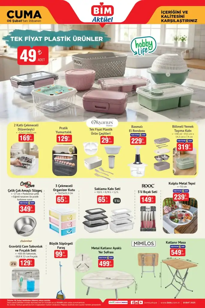 bim aktüel kataloğu, bim 6 şubat 2026, bim ankastre set, bim televizyon fiyatları, bim küçük ev aletleri