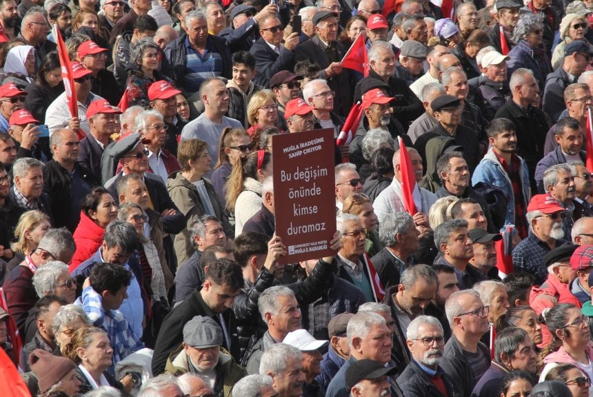 chp milas mitingi, chp mitingi, chp milas, akbelen, özgür özel akbelen