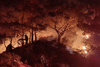 ormanlık alanda yangın bodrum yangın yangın söndürüldü itfaiye bodrum belediyesi
