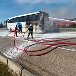 seydikemer otobüs, seydikemer otobüs yangını, seydikemer, seydikemer yangın, seydikemerde otobüste yangın