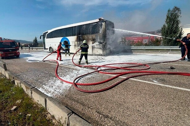 seydikemer otobüs, seydikemer otobüs yangını, seydikemer, seydikemer yangın, seydikemerde otobüste yangın