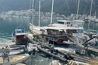 fethiye tekne yangını, fethiye tekne, fethiye yangın, fethiye yelkenli, fethiye