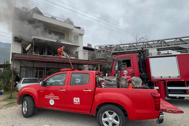 fethiye ev yangını, fethiye yangın, fethiye karaçulha, fethiye karaçulha yangın, fethiye karaçulha ev yangını