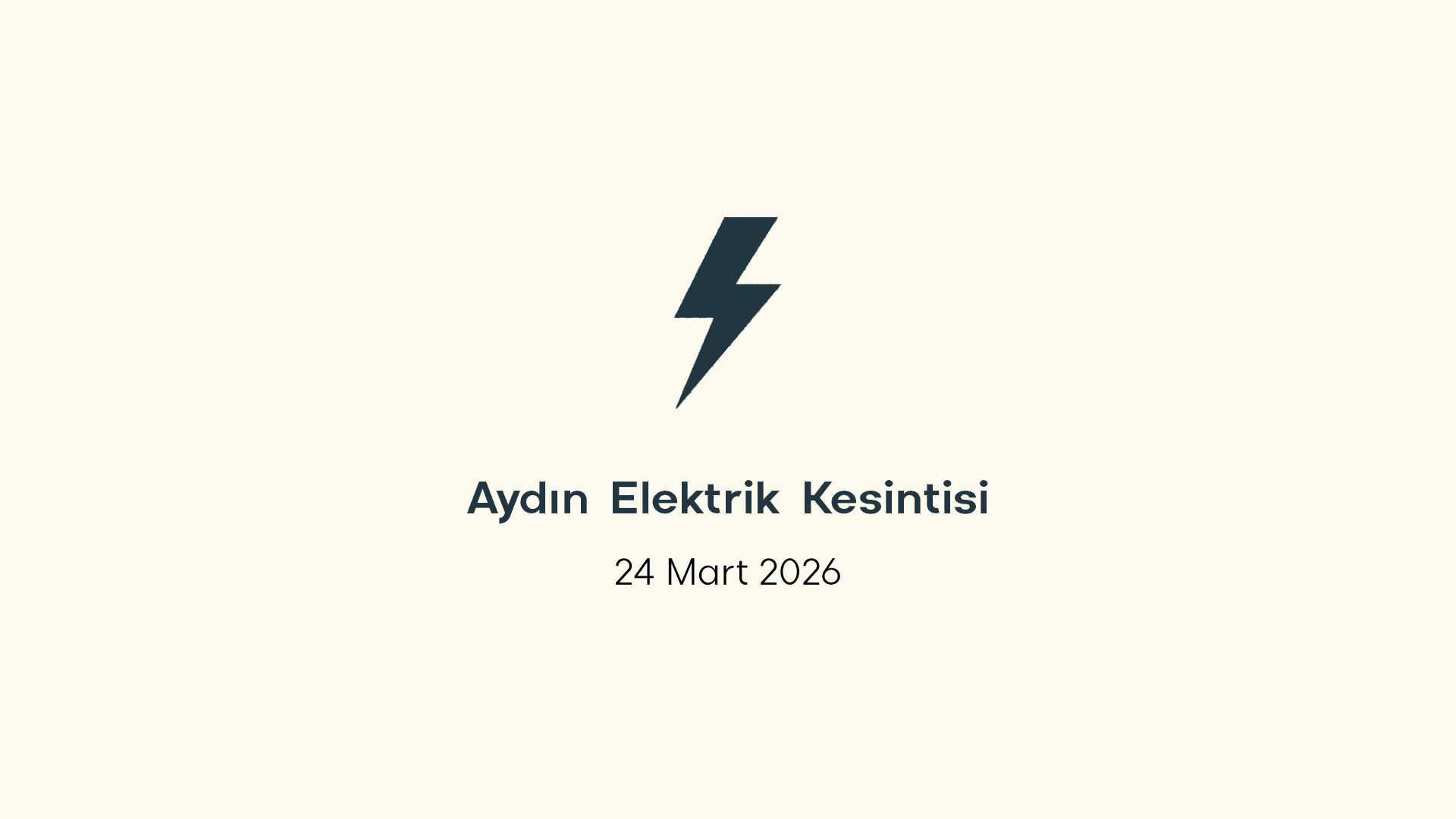 Aydın elektrik kesintisi 24 Mart 2026