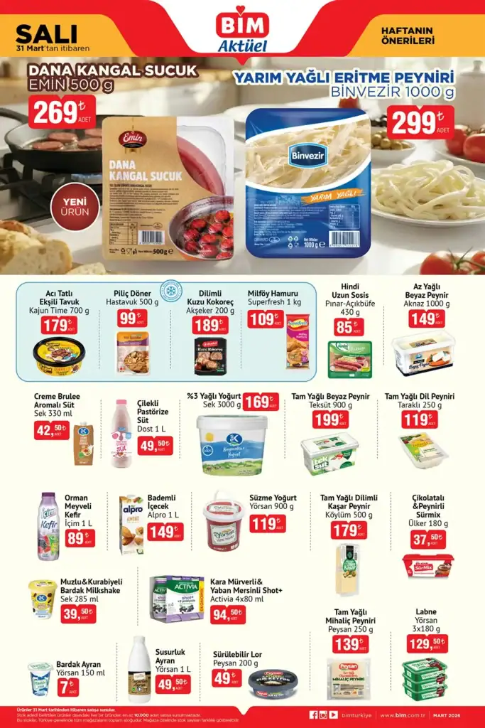 31 Mart 2026 bim aktüel kataloğu
