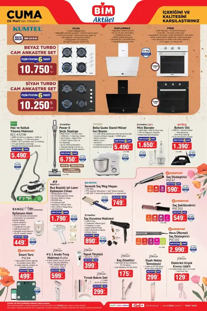 bim aktüel kataloğu 6 mart 2026, bim 6 mart aktüel ürünler, bim aktüel katalog, bim indirimli ürünler, bim ankastre set fiyatı