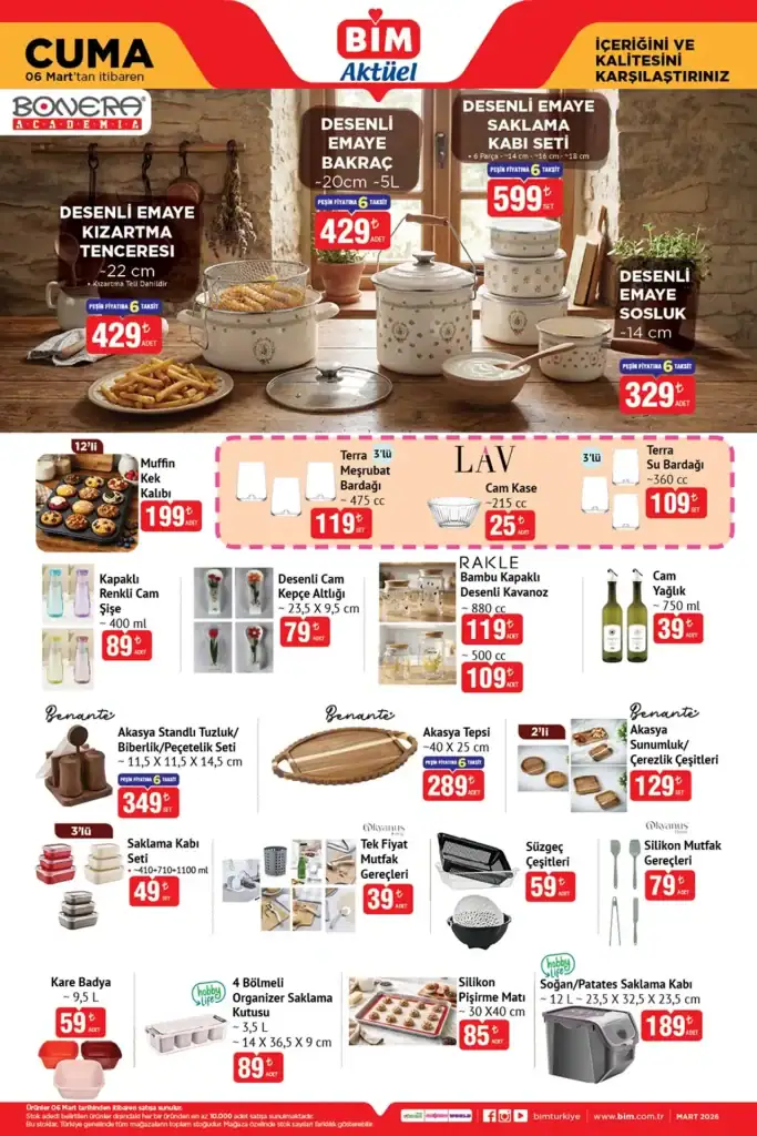 bim aktüel kataloğu 6 mart 2026, bim 6 mart aktüel ürünler, bim aktüel katalog, bim indirimli ürünler, bim ankastre set fiyatı