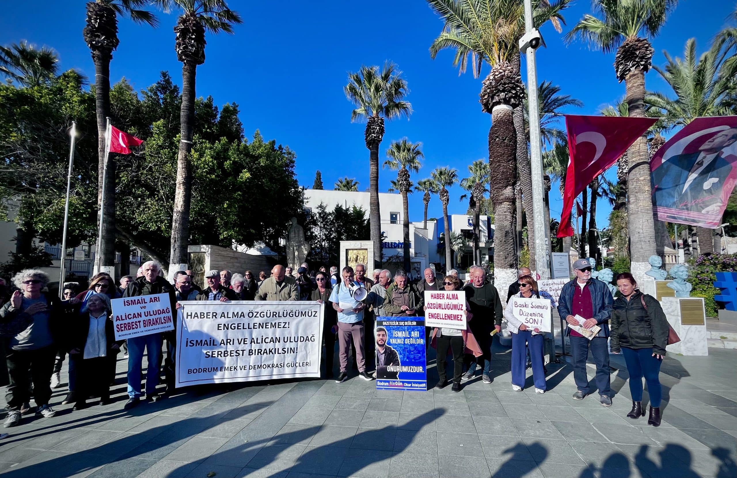 Bodrum yurttaşlardan Alican Uludağ ve İsmail Arı için açıklama: “Gazetecilik suç değildir. Halkın haber alma hakkı engellenemez”