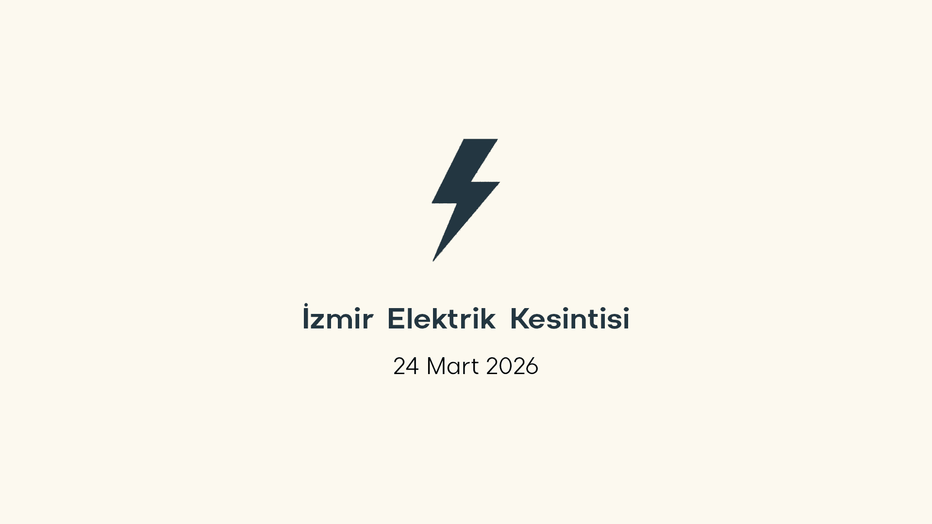 İzmir elektrik kesintisi 24 Mart 2026