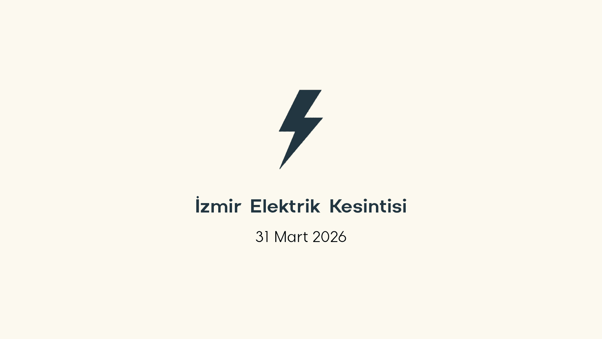 İzmir elektrik kesintisi 31 Mart 2026