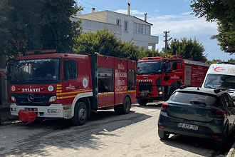 akçaalan yangın yangın meydana geldi bodrum ev yangını itfaiye