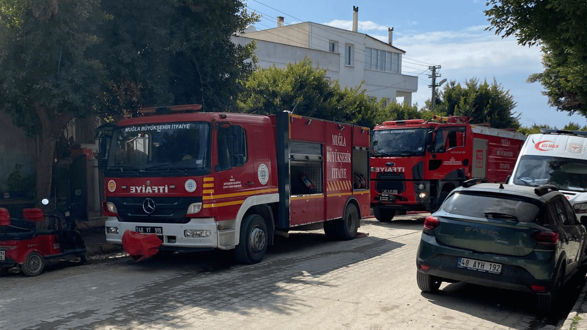 Bodrum’da bir evde meydana gelen yangında maddi hasar oluştu