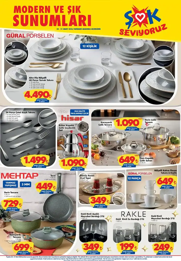 şok aktüel 25 mart 2026, şok katalog, şok indirim ürünleri, şok küçük ev aletleri fiyatları, şok saat fiyatları