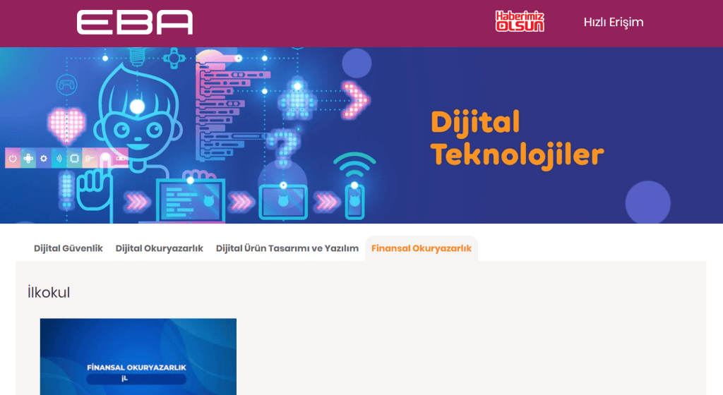 finansal okur yazarlık, eba finansal okur yazarlık, ilk ders finansal okuryazarlık, finansal okuryazarlık eğitimi, ilkokul finansal okuryazarlık