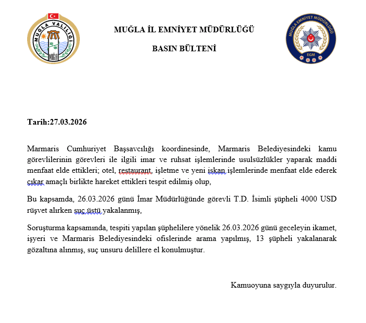 marmaris belediyesi rüşvet marmaris rüşvet operasyonu marmaris belediyesi rüşvet operasyonu muğla il emniyet müdürlüğü 